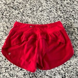 lululemon athletica Red Speed Up Women's Athletic Shorts